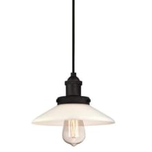 ABIGAIL Single Light 9" Wide Mini Pendant with Frosted White Opal Glass Shade