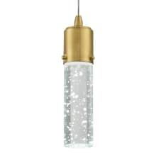 Cava Single Light 5" Wide LED Mini Pendant with Bubble Glass Shade
