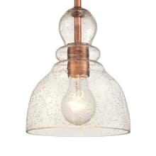 Single Light 7" Wide Mini Pendant with Hand Blown Shade