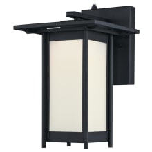 Clarissa Single Light 11" Tall LED Outdoor Wall Sconce with Frosted Glass Shade
