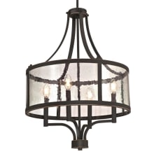 Belle View 4 Light 20" Wide Taper Candle Drum Chandelier