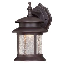 9-3/4" Tall 3 Light LED Outdoor Lantern Wall Sconce