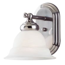 8.5" Tall 1 Light Wall Sconce with Frosted White Alabaster Shade