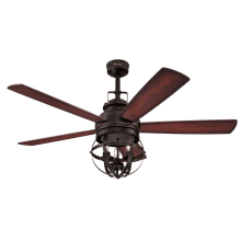 Stella Mira 52" 5 Blade Indoor Ceiling Fan - Light Kit and Remove Included