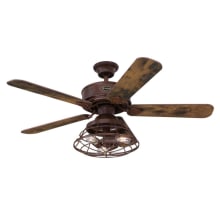 Barnett 48" 5 Blade Indoor Ceiling Fan - Remote Control and Light Kit Included