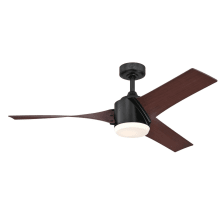 Evan 52" 3 Blade LED Indoor Ceiling Fan with Remote Control