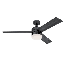 Alta Vista 52" 3 Blade LED Indoor Ceiling Fan with Wall Control and Remote Control