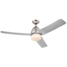 Delancey 52" 3 Blade Hanging Indoor Ceiling Fan with Reversible Motor, Blades, Light Kit, Remote, and Down Rod Included