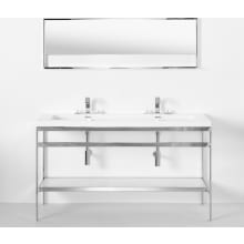 C Collection 60" Stainless Steel Console Stand – Less Bathroom Sink