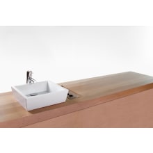 CUBE 15" Rectangular WETMAR BiO Stone Composite Vessel Bathroom Sink with Overflow