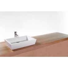 CUBE 21-3/4" Rectangular WETMAR BiO Stone Composite Vessel Bathroom Sink with Overflow