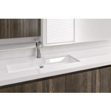 CUBE 36" Rectangular WETMAR BiO Stone Composite Undermount Bathroom Sink with Overflow