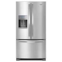 36 Inch Wide 25 Cu. Ft. Energy Star Rated French Door Refrigerator with External Ice and Water Dispenser