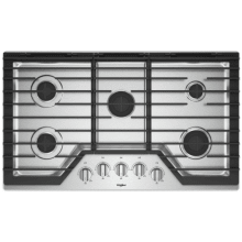 36 Inch Wide Built-In Gas Cooktop with Five Accusimmer Burners and SpeedHeat
