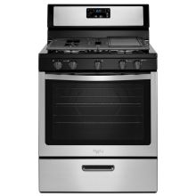 30" 5.1 Cu. Ft. Gas Range with 15,000 BTU Power Burners