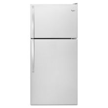 30 Inch Wide 18.2 Cu. Ft. Top Mount Refrigerator with Frameless Glass Shelves