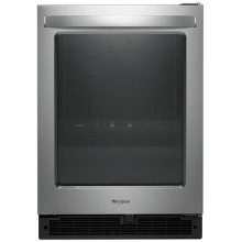 24 Inch Wide 5.2 Cu. Ft. Energy Star Certified Beverage Center with Dual Temperature Zones, Wine Storage and LED Lighting