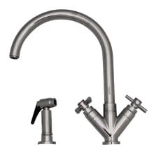 Luxe+ Dual Handle Faucet with Gooseneck Swivel Spout