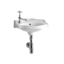 Isabella 14-3/4" Wall Mounted Bathroom Sink with 1 Left Side Faucet Hole Drilled and Overflow
