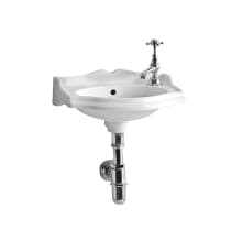 Isabella 14-3/4" Wall Mounted Bathroom Sink with Overflow and 1 Right Side Faucet Hole Drilled