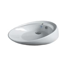 Britannia 29 3/4" Oval Vitreous China Vessel Bathroom Sink with 1 Faucet Hole