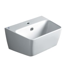 Britannia 23 5/8" Rectangular Vitreous China Wall Mounted Bathroom Sink with 1 Faucet Hole