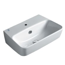 Britannia 22 3/4" Rectangular Vitreous China Wall Mounted Bathroom Sink with 1 Faucet Hole
