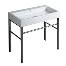 Britannia 35 3/4" Rectangular Vitreous China Wall Mounted Console Bathroom Sink with 1 Faucet Hole