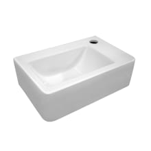 Isabella 14-1/2" Clay Wall Mounted Bathroom Sink with Single Hole Drilled