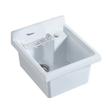 Rectangular Basin 23-3/4" Drop-In Single Faucet Hole Utility Sink