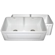33" Dual-Apron Reversible Fireclay Kitchen Sink from the Farmhaus Collection