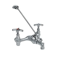 Utility Wall Mounted Service Sink Faucet with Double Metal Cross Handles