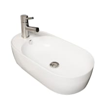 Isabella 24" Vessel Bathroom Sink with Faucet Hole and Overflow