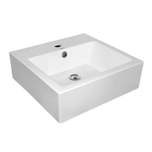Isabella 19-5/8" Rectangular Vitreous China Wall Mounted Bathroom Sink with Overflow and Single Faucet Hole