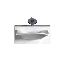 Isabella 27-7/8" Rectangular Porcelain Wall Mounted Bathroom Sink with Square Basin and Faucet Hole