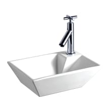 Isabella 14-1/8" Rectangular Porcelain Wall Mounted Bathroom Sink with Single Faucet Hole