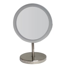Freestanding LED Round 5x Magnifying Mirror
