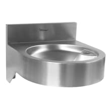 Noah 14" x 12" Single Basin Wall Mounted Stainless Steel Drinking Fountain - Less Faucet