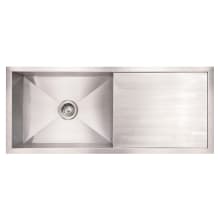 Commercial Single Bowl Undermount Sink with Integral Drainboard