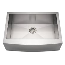Commercial Single Bowl Undermount Sink with Front-Apron and Curved Front Design