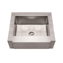 Commercial Single Bowl Undermount Sink with Front-Apron and Square Front Design