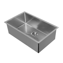Noah Plus 33" Single Basin Kitchen Sink for Undermount or Drop-In Installation - Includes Matching Sink Grid and Strainer