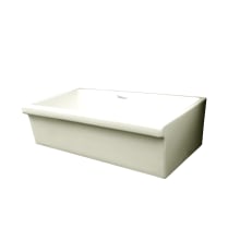 36" Large Quatro Alcove Reversible Fireclay Farm House Sink from the Farmhaus Collection - Apron Front