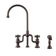 Twisthaus Plus 1.5 GPM Widespread Bridge Kitchen Faucet - Includes Side Spray