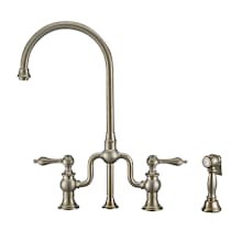 Twisthaus Plus 1.5 GPM Widespread Bridge Kitchen Faucet - Includes Side Spray