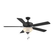 Dalton 52" 5 Blade Hanging Indoor Ceiling Fan with Reversible Motor, Blades, and Light Kit Included