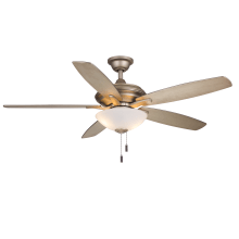 Modelo 52" 5 Blade Hanging Indoor Ceiling Fan with Reversible Motor, Blades, and Light Kit Included