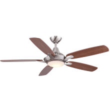 Solero 52" 5 Blade Hanging Indoor Ceiling Fan with Reversible Motor, Light Kit, Blades, and Remote Included