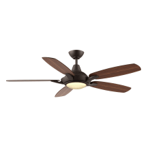 Solero 52" 5 Blade Hanging Indoor Ceiling Fan with Reversible Motor, Light Kit, Blades, and Remote Included