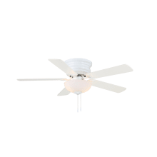 Frisco 44" 5 Blade Hugger Indoor Ceiling Fan with Reversible Motor, Blades, and Light Kit Included